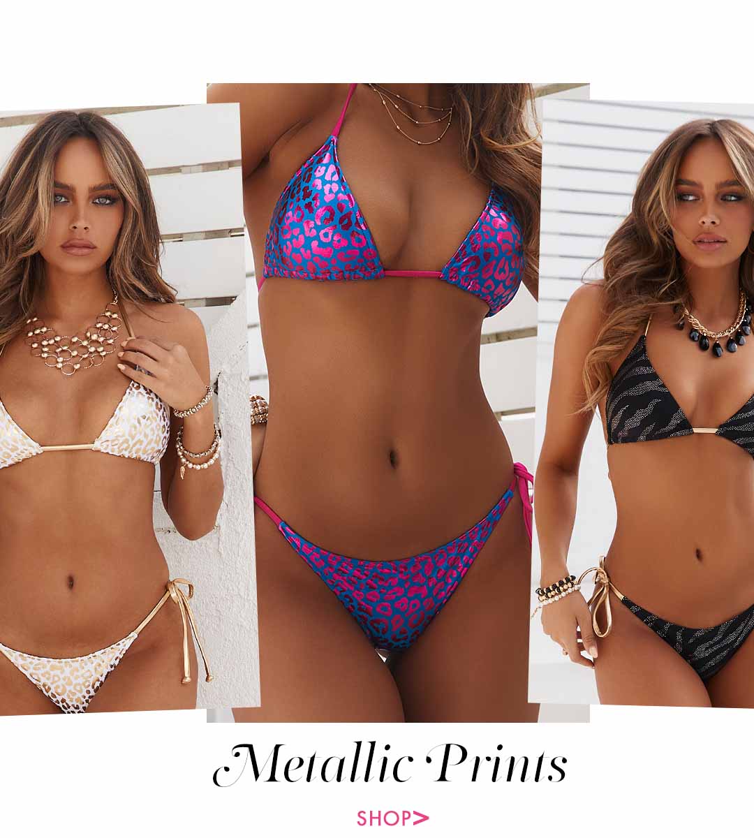 metallic bikinis, shop