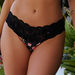 Maui Black Rose & Black Lace Banded Classic Bottom thumbnail