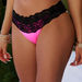 Lanai Neon Pink & Black Edge Lace Triangle Top thumbnail