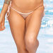 Vegas Champagne & Blush Fixed Triangle Sequin Bikini Top thumbnail