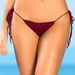 Gardenia Burgundy Crochet Micro Scrunch Bikini Bottom thumbnail