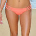 Solid Salmon Triple Strap Triangle Bikini Top thumbnail