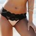 Maui Blush & Black Lace Triangle Top thumbnail