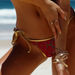 Laguna Magenta Snake Print & Gold Classic Bikini Top thumbnail