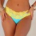 Lanai Aqua & Yellow Edge Lace Triangle Top thumbnail