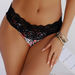 White Rose Leopard & Black Edge Lace Triangle Top thumbnail