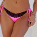 Lanai Neon Pink & Black Edge Lace Triangle Top thumbnail