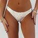 White & Gold Leopard Banded Classic Scrunch Bottom thumbnail