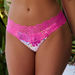 Lanai Watercolor Garden & Neon Pink Edge Lace Triangle Top thumbnail