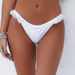 White Bridal Satin Ruffle Banded Classic Scrunch Bottom thumbnail