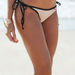 Vegas Blush & Black Fixed Triangle Sequin Bikini Top thumbnail