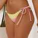 Lanai Baby Pink & Yellow Edge Lace Triangle Top thumbnail