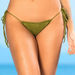 Gardenia Olive Green Crochet Classic Scrunch Bikini Bottom thumbnail