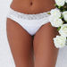 White & White Lace Triangle Top thumbnail