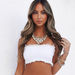 White Classic Bridal Ruffle Lace Bikini Bottom thumbnail
