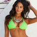 Neon Green Ribbed Triangle Top thumbnail