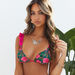 Jungle Rose Ruffle Shoulder Triangle Top thumbnail