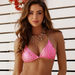 Neon Pink & Gold Leopard Triangle Top thumbnail