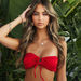 Red Classic High-Hip Ruched Bottom  thumbnail