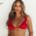 Red V-Ruffle Triangle Top thumbnail