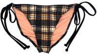 Taupe Plaid Full Coverage Scrunch Bottom image