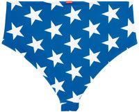 Patriotic Stars High Waist Bikini Bottom image