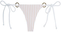 White Sheer Obsession Brazilian Bottom w/ Gold Loop Accents image