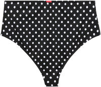 Black Polka Dot High Waist Bikini Bottom image