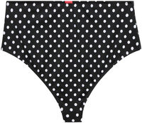 Black Polka Dot High Waist Bikini Bottom image