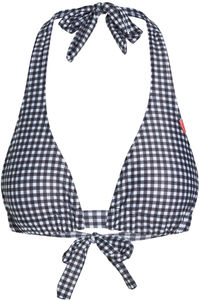 Black & White Gingham Adjustable Halter Top image