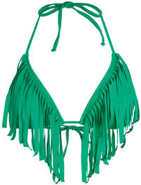Emerald Fringe Triangle Top image