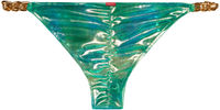 Blue Green Tie Dye Shimmer Classic Bikini On a Chain Bottom image