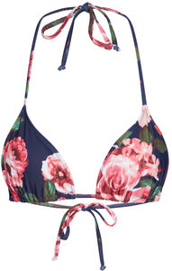 Rose Garden Print Triangle Bikini Top image