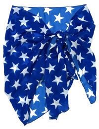 Patriotic Stars Sheer Chiffon Sarong Cover Up image