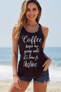 Black Coffee Keeps Me Going Tank Top image