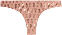 Blush & Gold Pineapple Banded Brazilian Thong Bottom image