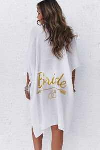 White Bride Kimono Cover Up image