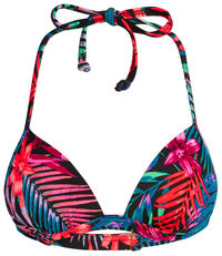 Black Tropical Push Up Bra image