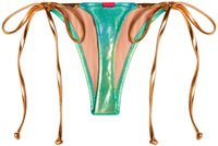 Blue Green Tie Dye Shimmer  G-String Thong Bottom image