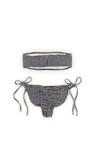 Black & White Gingham Micro Bikini Bottom image