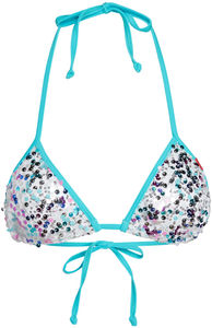 Aqua Party Sequin Triangle Top image