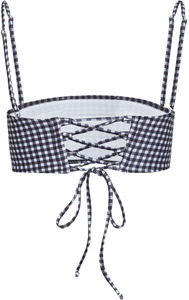 Black & White Gingham Bandeau Tube Top  image