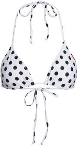 White Polka Dot Triangle Top image