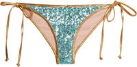 Gold & Aqua Sequin Classic Scrunch Bottom image