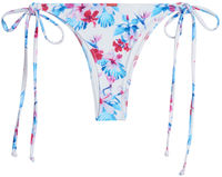Pink & Blue Tropical Triangle Top & Pink & Blue Tropical Brazilian Thong Bottom image