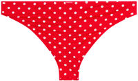 Red Polka Dot Banded Classic Scrunch Bottom image