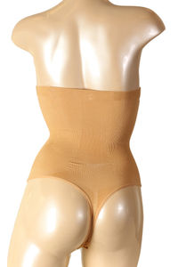 Nude High Waist Tummy Control Thong Panties image