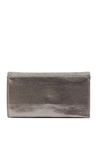 Silver Rhinestone Metallic Foil Evening Bag image
