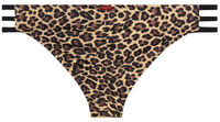 Leopard Triple Strap Classic Scrunch Bikini Bottom image