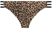 Leopard Triple Strap Classic Scrunch Bikini Bottom image